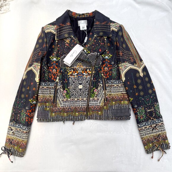 NWT Camilla Studded Leather Biker Jacket Behind Closed Doors S - Picture 7 of 14